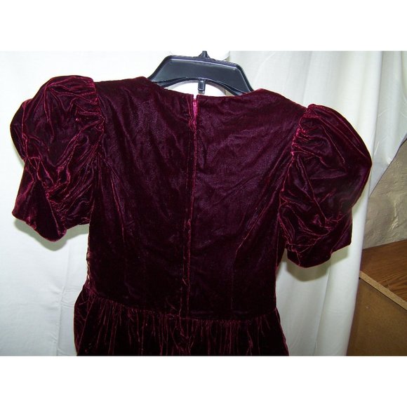 Girls Jessica McClintock Dress Party Pageant Velvet Gold Size 7 - Picture 4 of 8